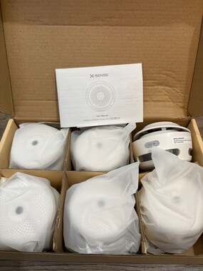 X-Sense XS01-WR Wireless Interlinked Smoke Alarms, 6-Pack